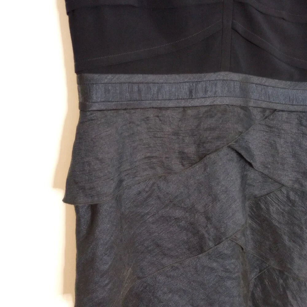 Adrianna Papell Midnight Navy Blue Tiered Ruffle Cocktail Dress - Picture 6 of 11